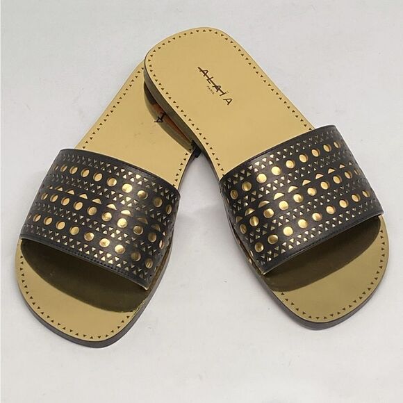 Alaia Laser-cut leather slides size 35 - Picture 3 of 15